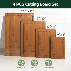 Zeawec deep juice grooves cutting board catches liquids to keep counters clean.