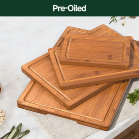 Zeawec meat vegetables cheese board set with four sizes for versatile prep.