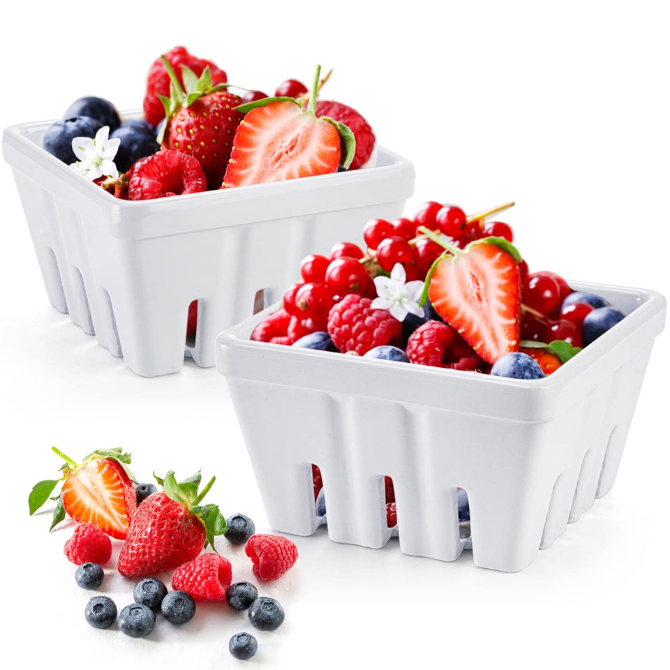 ZEAYEA berry basket with ventilated holes keeps berries fresh on the counter