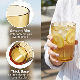 ZEAYEA lightweight stackable glasses save cabinet space and simplify storage.