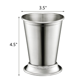 ZEAYEA stainless steel cocktail glasses with beaded trim offer refined serving.