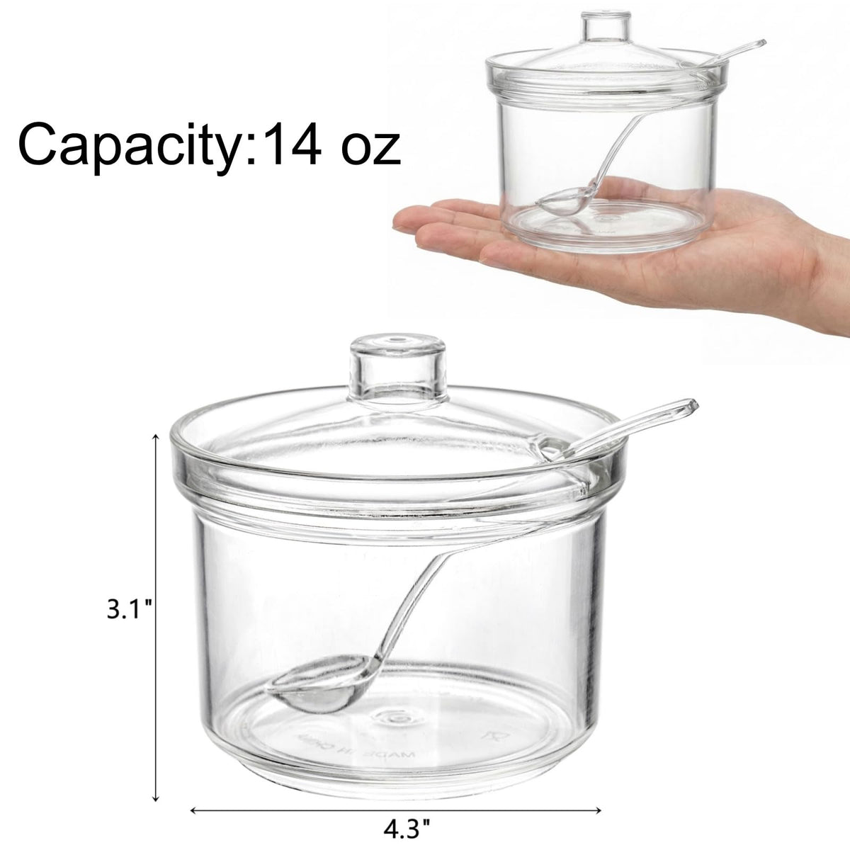 ZEAYEA sugar bowl on kitchen counter keeps sugar within reach during daily coffee