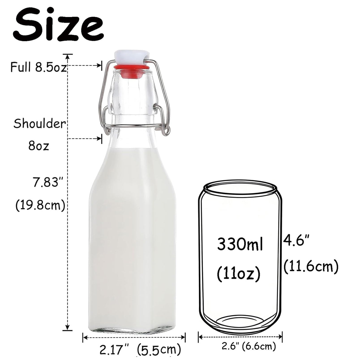 ZEBEIYU bottle with airtight cap keeps contents sealed and flavorful.