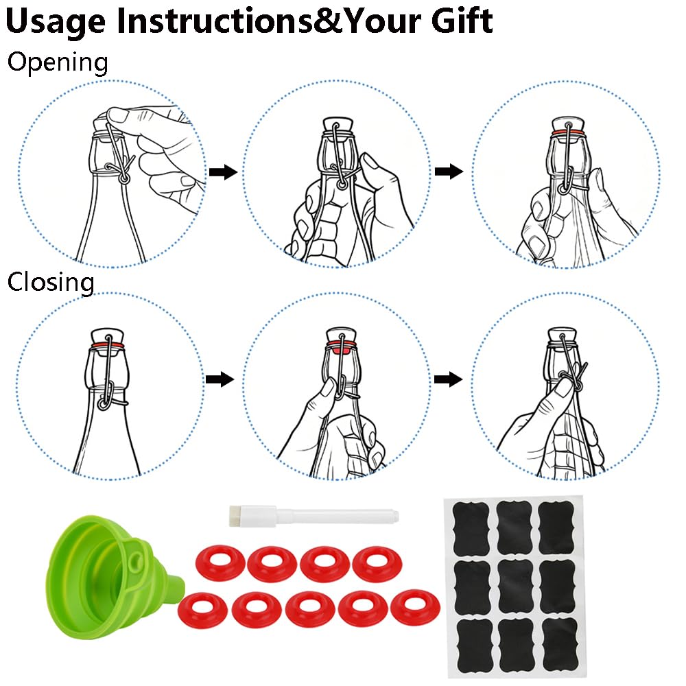 ZEBEIYU dishwasher safe bottle with removable cap and gasket for cleaning.