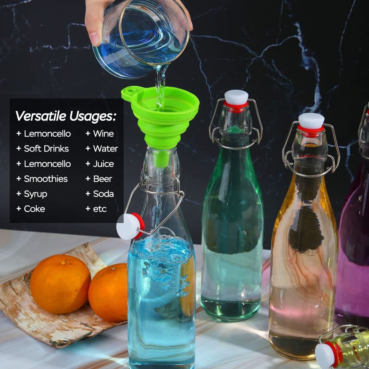 ZEBEIYU dishwasher-safe bottle with removable cap and gasket.