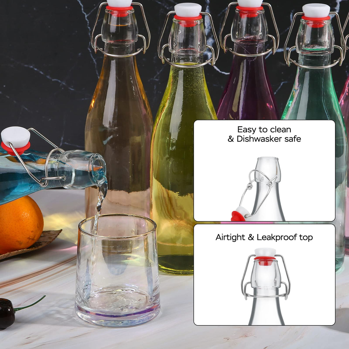 ZEBEIYU fermentation bottle suitable for kefir and probiotic drinks.