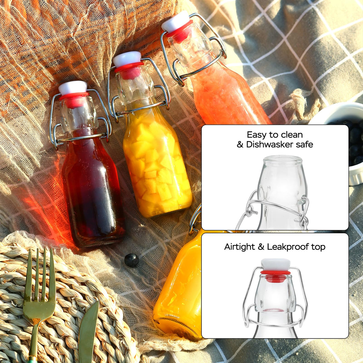 ZEBEIYU bottle stores oil and vinegar with clarity.