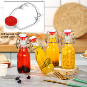 ZEBEIYU bottle keeps beverages fresh with airtight flip-top seal.