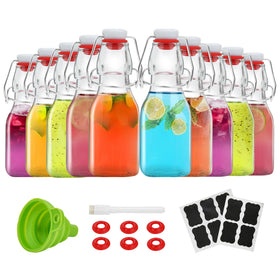 ZEBEIYU swing-top bottle 4oz with flip lid for fresh beverages