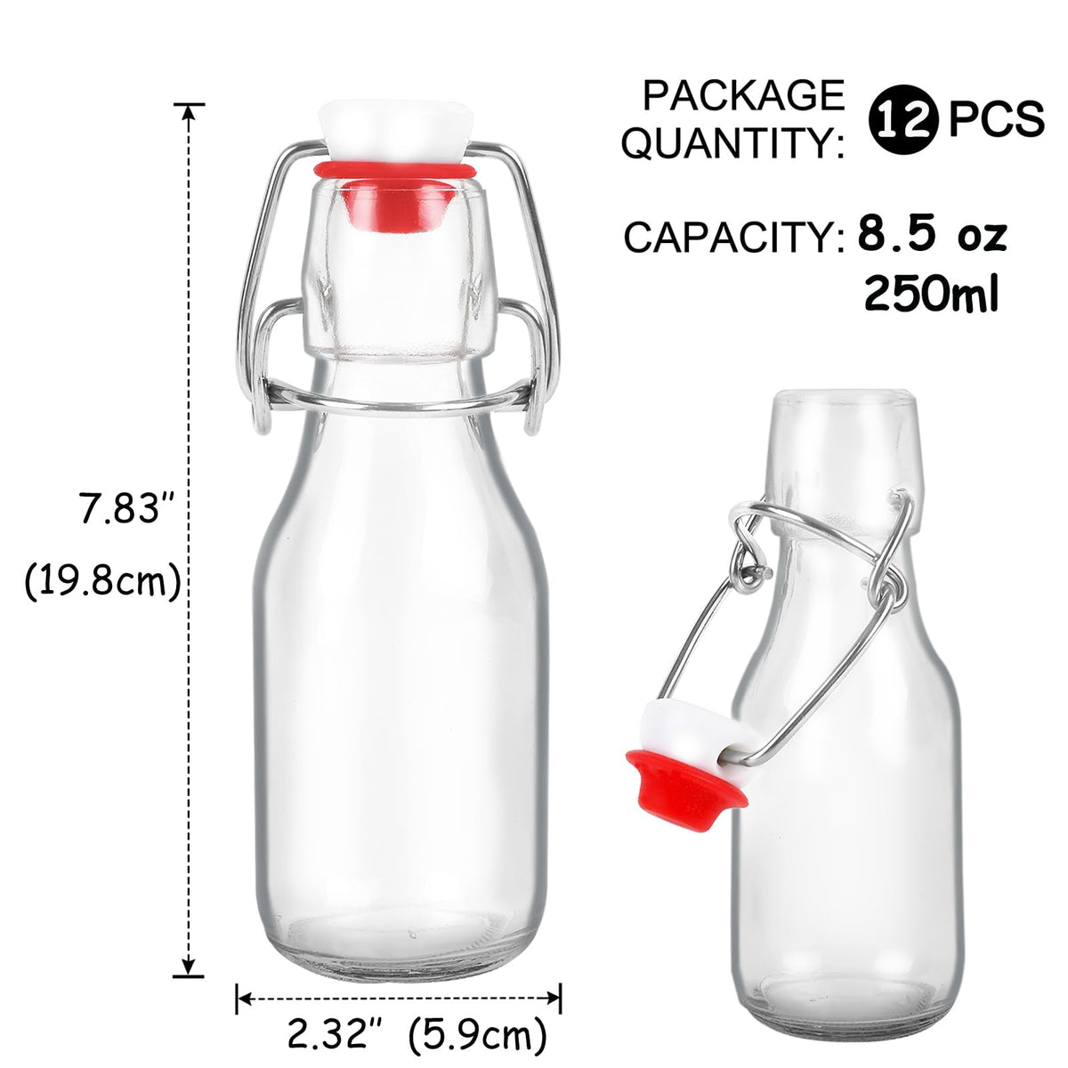 ZEBEIYU vanilla extract bottle showcases clear 8.5 oz glass for flavor retention.