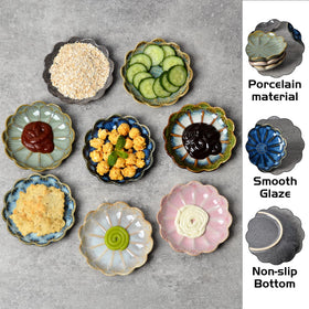 Zeberbo chrysanthemum-inspired bowls complement daily table settings.