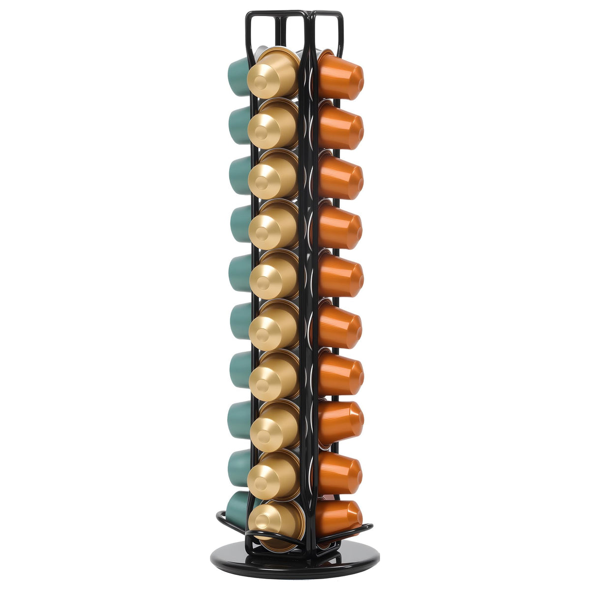 ZECENN Nespresso OriginalLine pod holder rotates for easy access to 40 capsules.