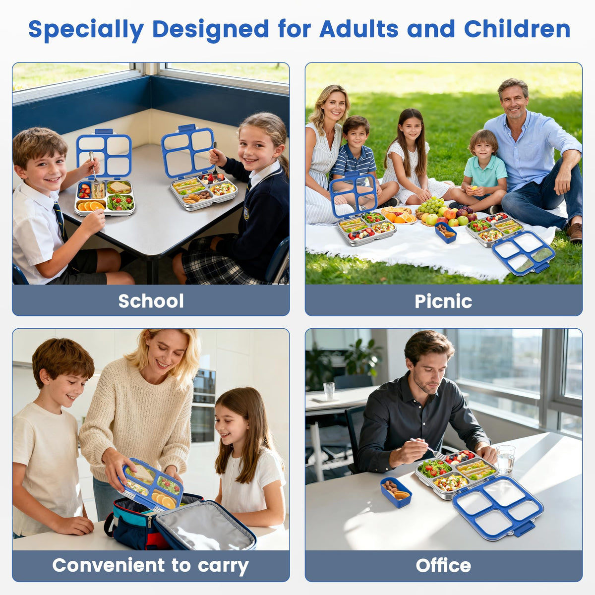 Zeekala bento box suitable for kids and adults on the go.