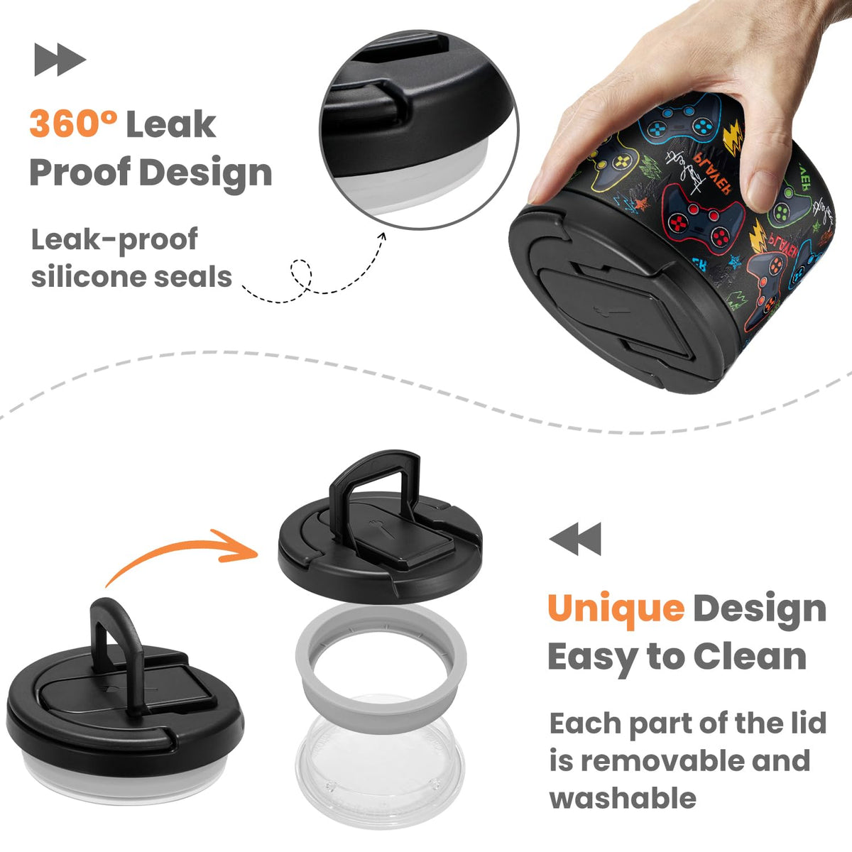 Zeekala stainless steel spoon included for convenient on-the-go meals.
