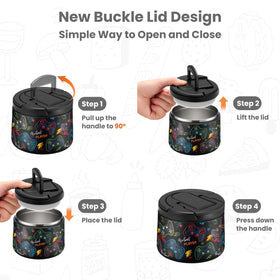 Zeekala vacuum insulated stainless steel jar keeps food warm or cold for hours.