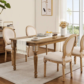 ZeeMart cotton-polyester blend runner in ivory, versatile for everyday tables.