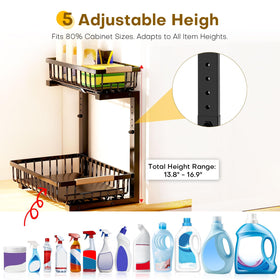 ZELOREA heavy-duty metal frame supports up to 50 lbs for storage.