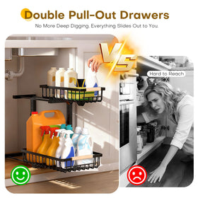 ZELOREA suction cups prevent tipping on smooth cabinet surfaces.