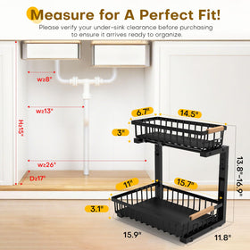 ZELOREA two-tier pull-out drawer provides easy access to stored items.
