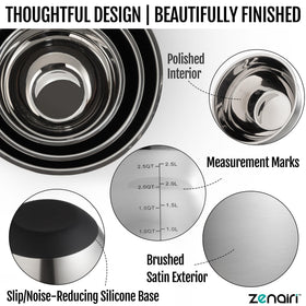 Zenairi bowl with silicone base for stability and quiet use.