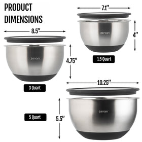Zenairi bowl interior polished for smooth mixing and easy cleaning.