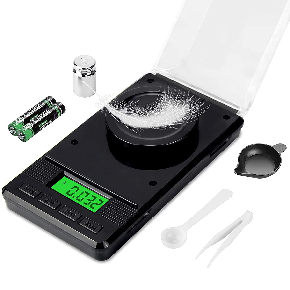 ZENCRO milligram scale in compact design for desktop precision weighing