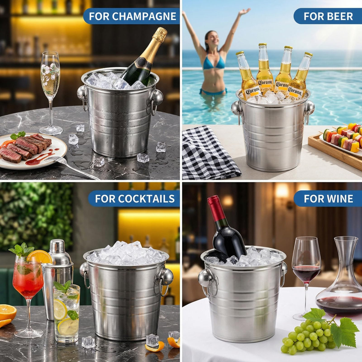 ZENFUN beverage tub doubles as cocktail bar centerpiece for parties.