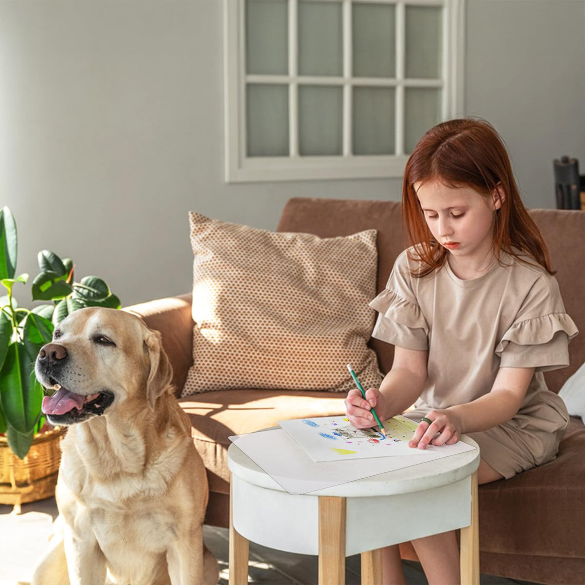ZENFUN mats double as art project work surface.