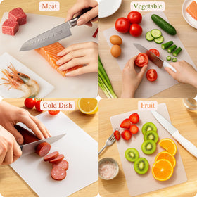 ZENFUN mats shield counters during chopping tasks.