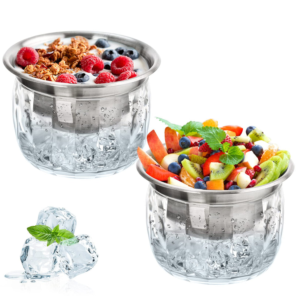 ZENFUN dip bowl top 20oz, stainless steel, ideal for cold dips.