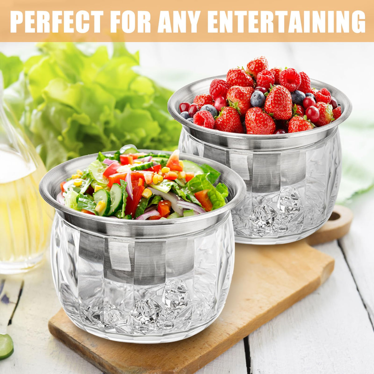 ZENFUN everyday dining setup, keep foods chilled and presentable.