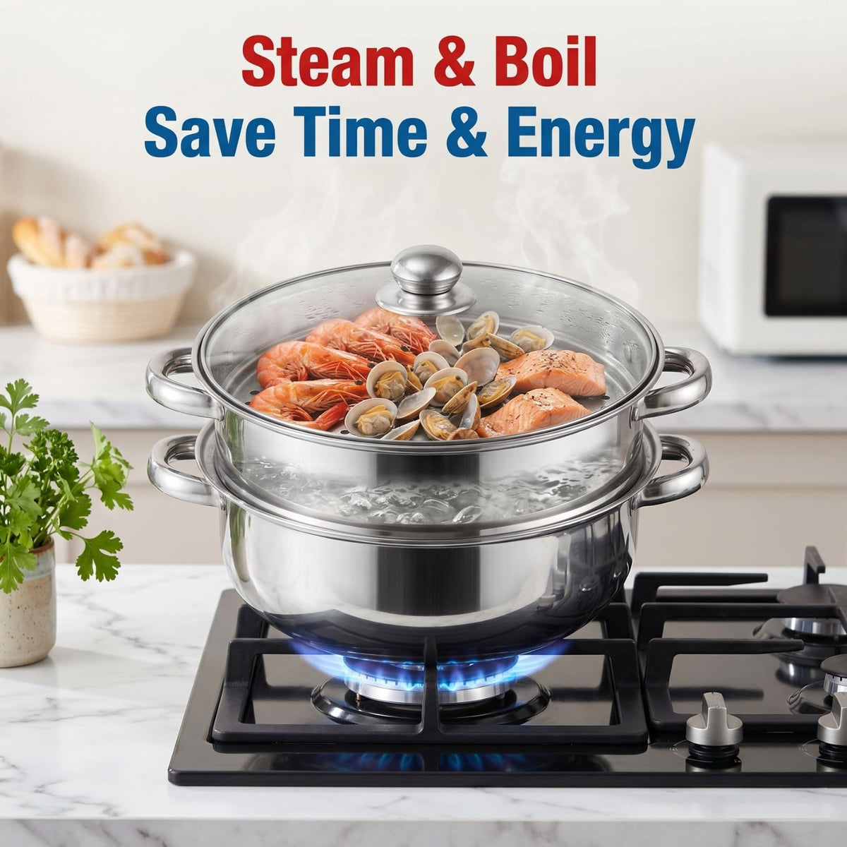 ZENFUN Induction-compatible, works with gas, electric, and induction stoves.