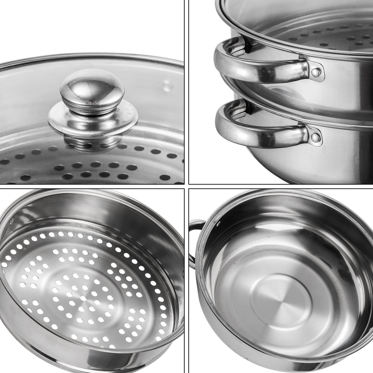 ZENFUN Stainless steel body, even heat distribution for consistent steaming.