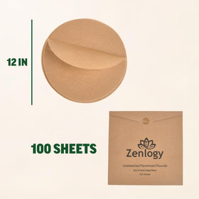 Zenlogy 12 inch rounds fit round pans precisely, reducing shifting and sticking.
