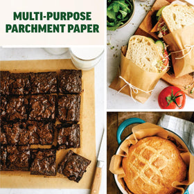 Zenlogy non-stick pre-cut parchment for easy release.