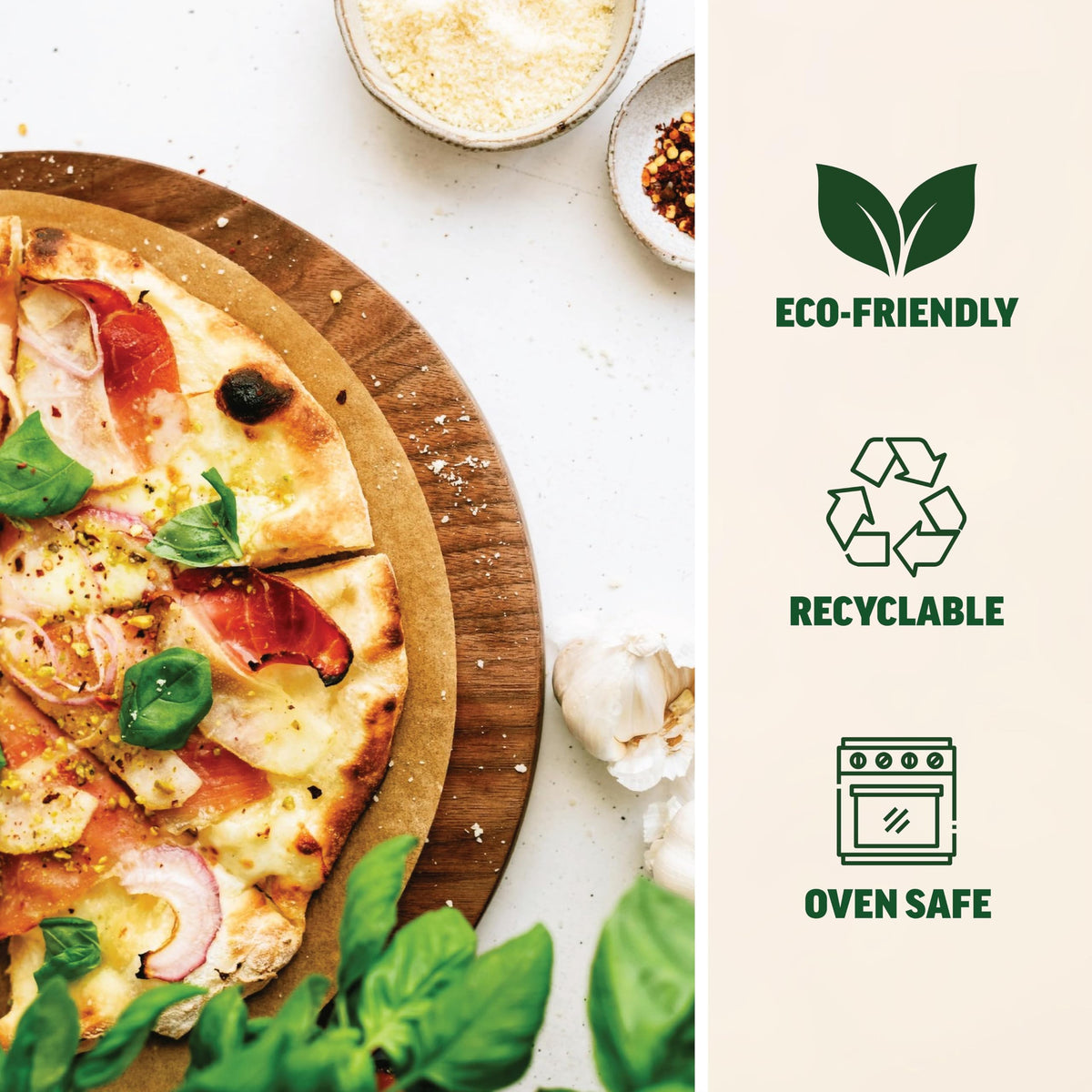 Zenlogy FSC and TCF certified parchment supports sustainable kitchen practices.