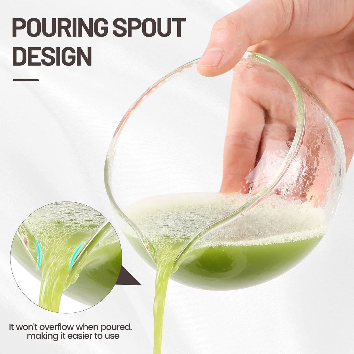 ZENRC matcha bowl close-up texture highlights handmade-style glass