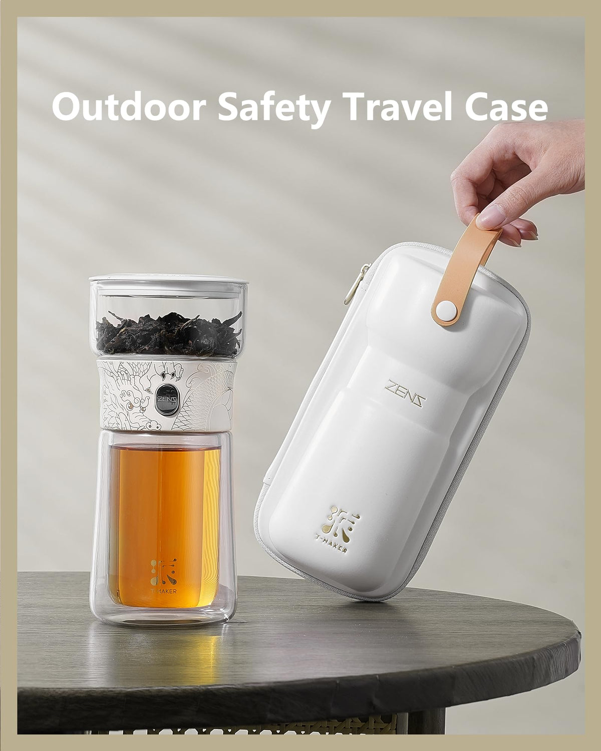 ZENS 3-in-1 tea maker for loose tea simplifies brewing.