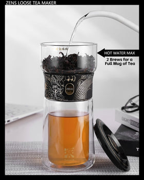 ZENS built-in stainless steel infuser with 1600 micro holes for clean pours.