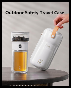 ZENS double-walled teacup design protects fingers from heat during daily brewing.