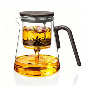 ZENS enchanted tea pot with magnetic lid enables mess-free brewing