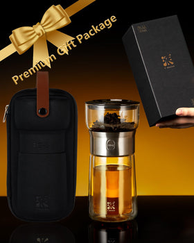 ZENS glass infuser pot suited for home, office, or cozy tea ceremonies.