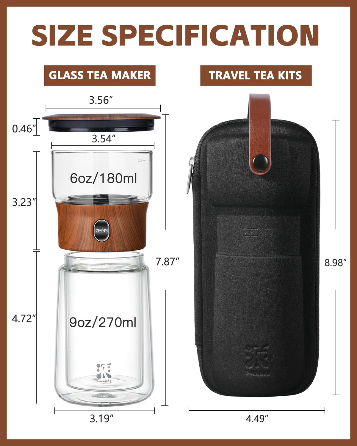 ZENS heat-resistant borosilicate glass preserves flavor and durability.
