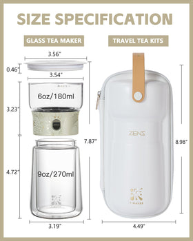 ZENS heat-resistant borosilicate glass ensures durable, clean tea prep.