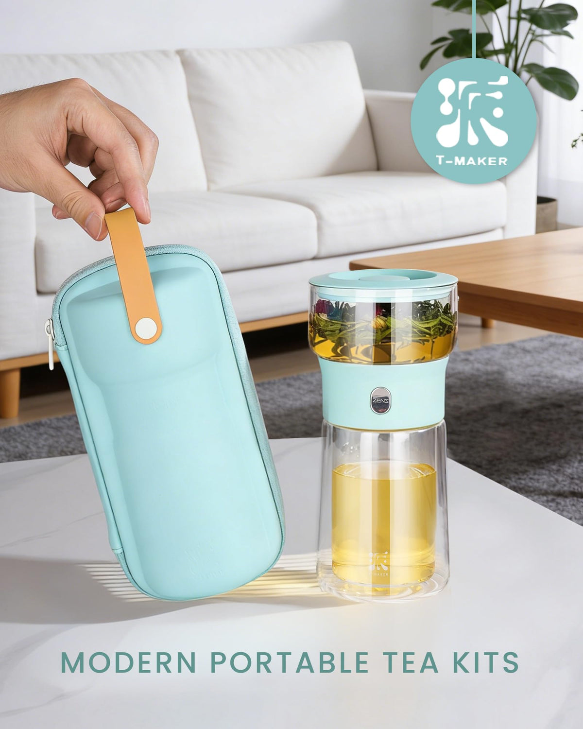 ZENS insulated double-wall mug keeps tea hot and hands safe