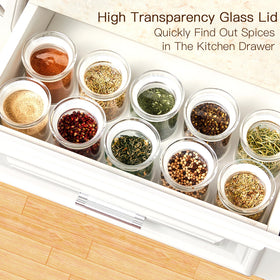 ZENS kitchen counter display provides organized, spill-free storage