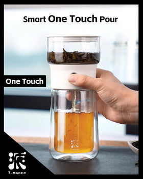ZENS loose tea top infuser for gongfu brewing, precision control and clean drainage.