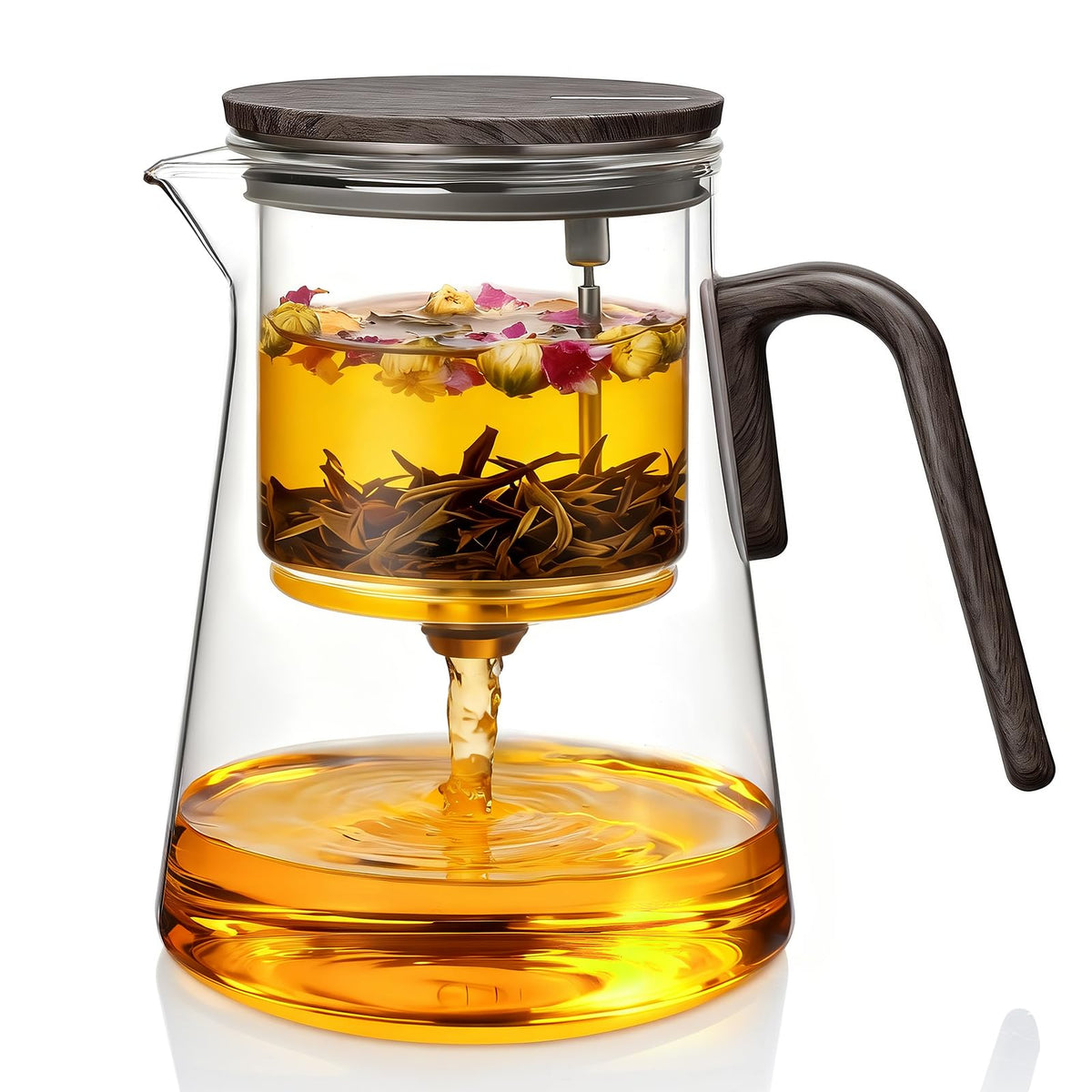 ZENS magnetic-suction lid in action for mess-free brewing.