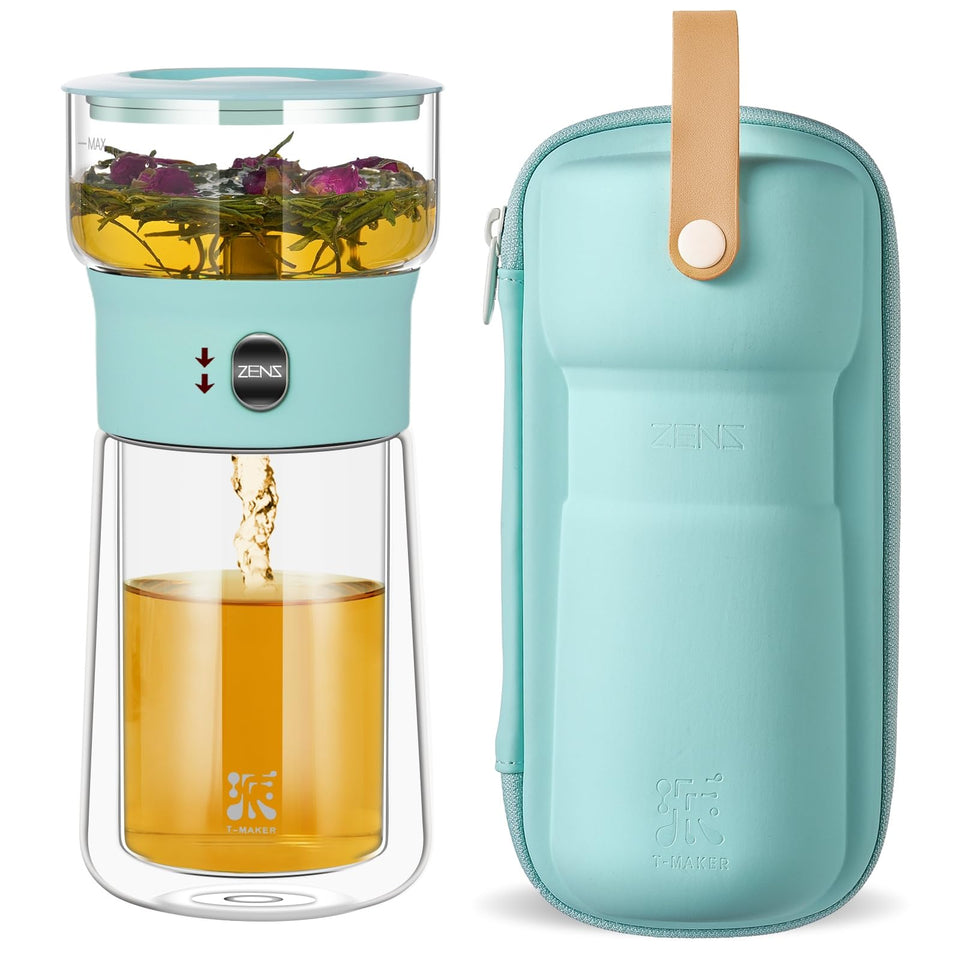 ZENS modern glass tea infuser teapot for clean, flavorful loose-leaf brewing