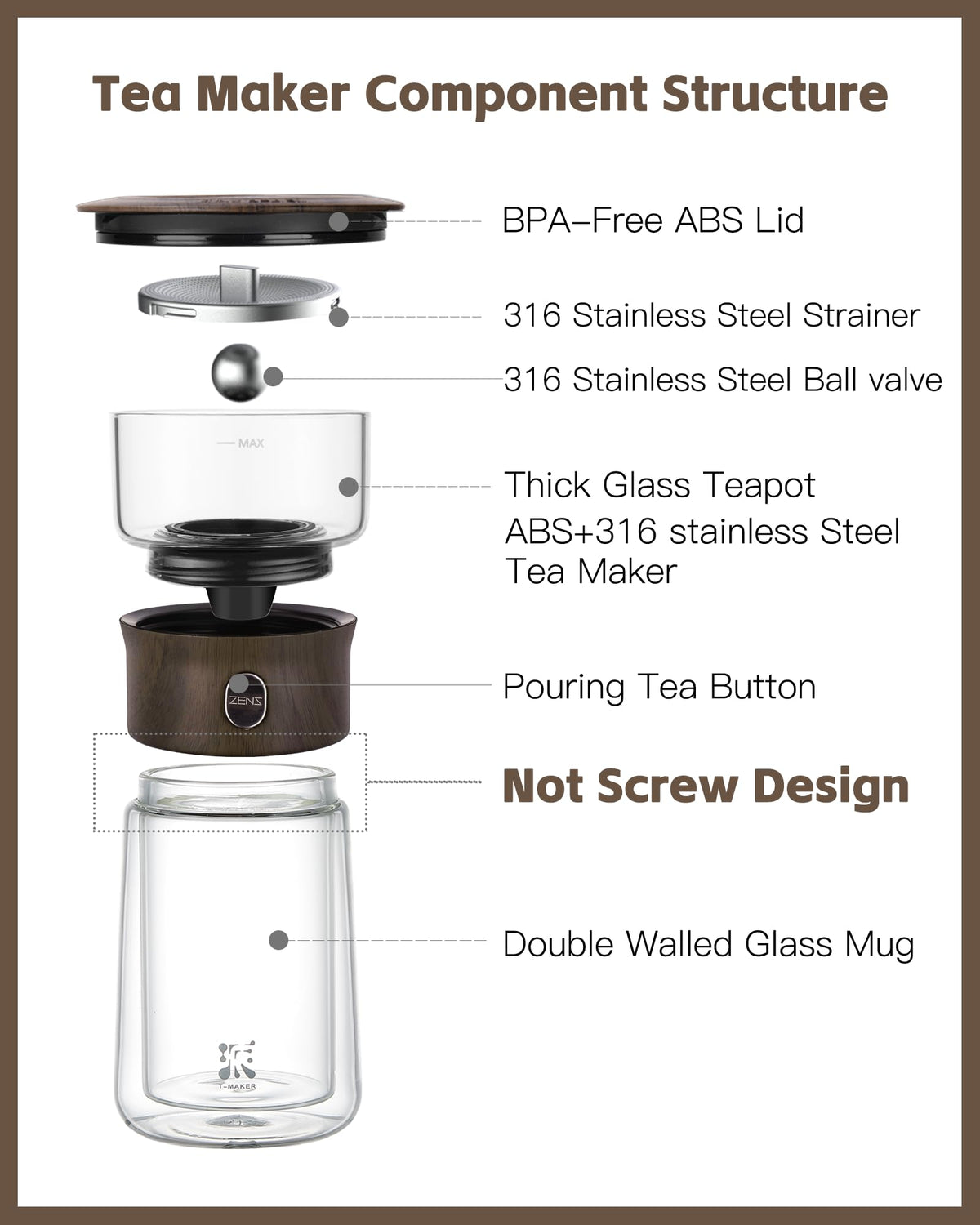 ZENS portable tea kit case suited for travel and on-the-go brewing